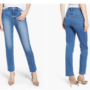 PAIGE Vintage Hoxton High Waist Slim Raw Hem Jeans, Birdie - 29
